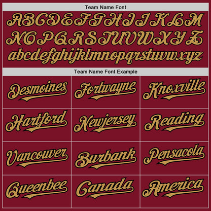Custom Crimson Old Gold-Black 3 Colors Arm Shapes Authentic Baseball Jersey - Sky-Custom