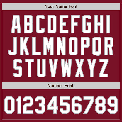 Custom Crimson White-Gray 3 Colors Arm Shapes Authentic Baseball Jersey - Sky-Custom