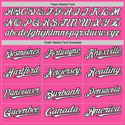 Custom Pink White-Black 3 Colors Arm Shapes Authentic Baseball Jersey - Sky-Custom