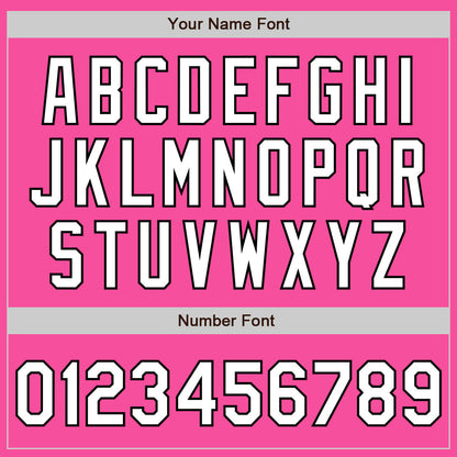 Custom Pink White-Black 3 Colors Arm Shapes Authentic Baseball Jersey - Sky-Custom