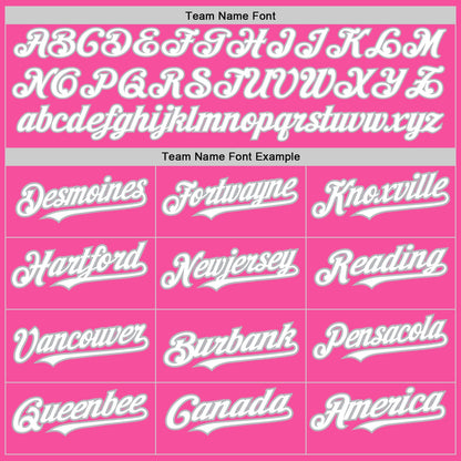 Custom Pink White-Gray 3 Colors Arm Shapes Authentic Baseball Jersey - Sky-Custom