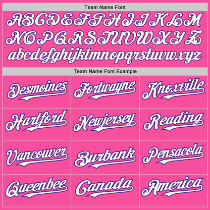 Custom Pink White-Purple 3 Colors Arm Shapes Authentic Baseball Jersey - Sky-Custom