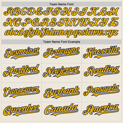 Custom Cream Gold-Navy 3 Colors Arm Shapes Authentic Baseball Jersey - Sky-Custom