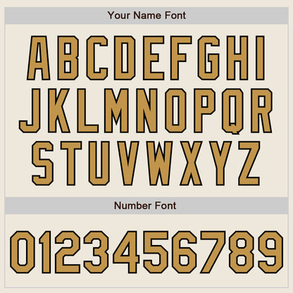 Custom Cream Old Gold-Black 3 Colors Arm Shapes Authentic Baseball Jersey - Sky-Custom