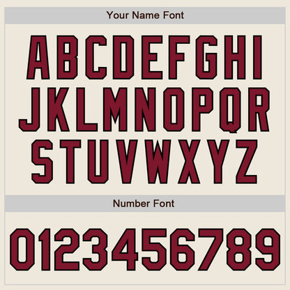 Custom Cream Crimson-Black 3 Colors Arm Shapes Authentic Baseball Jersey - Sky-Custom