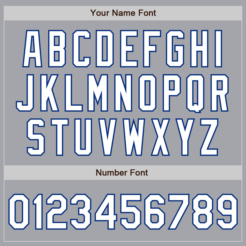 Custom Gray White-Royal 3 Colors Arm Shapes Authentic Baseball Jersey - Sky-Custom