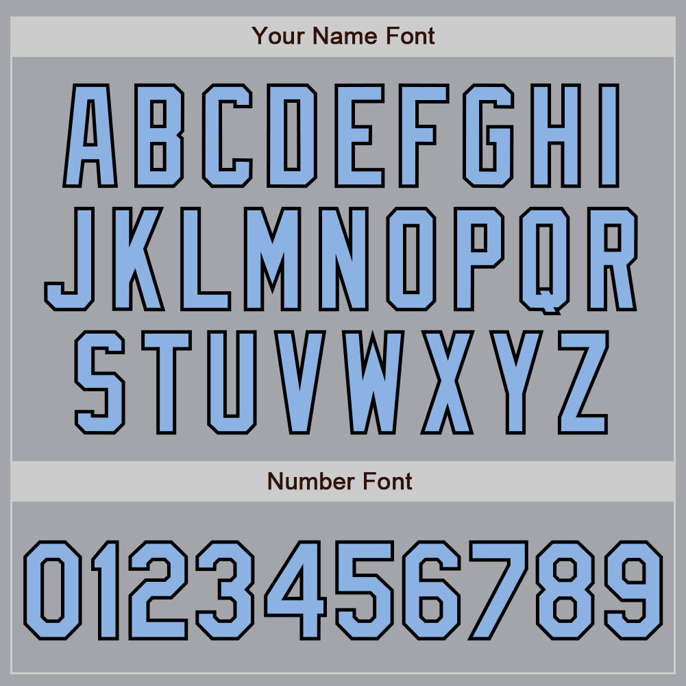 Custom Gray Light Blue-Black 3 Colors Arm Shapes Authentic Baseball Jersey - Sky-Custom