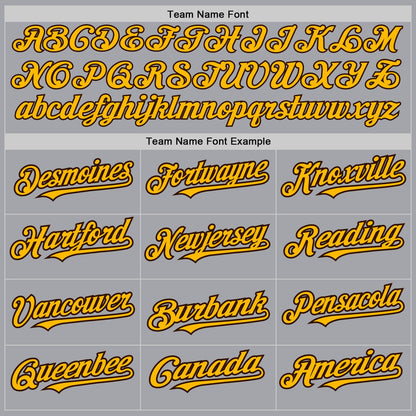 Custom Gray Gold-Brown 3 Colors Arm Shapes Authentic Baseball Jersey - Sky-Custom