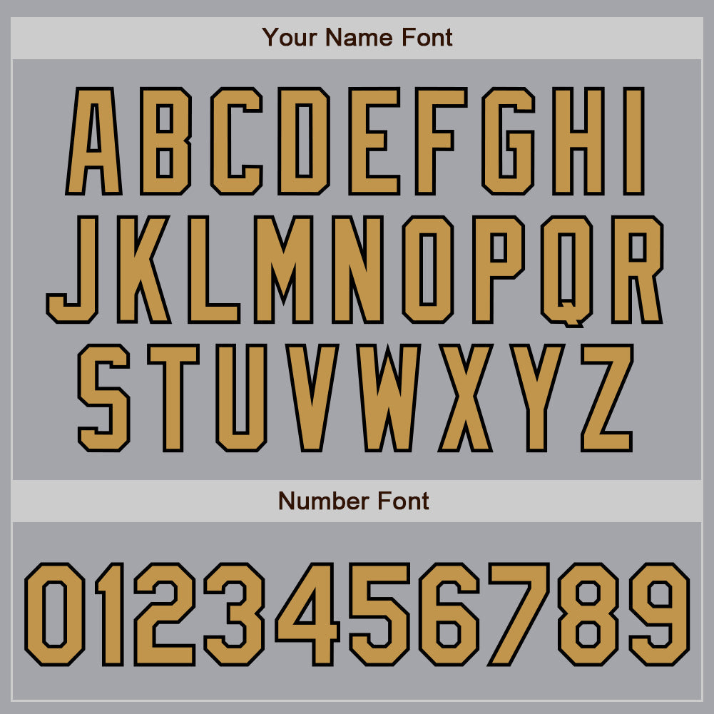 Custom Gray Old Gold-Black 3 Colors Arm Shapes Authentic Baseball Jersey - Sky-Custom