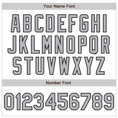 Custom White Gray-Black 3 Colors Arm Shapes Authentic Baseball Jersey - Sky-Custom