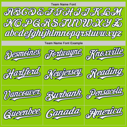 Custom Neon Green White-Navy 3 Colors Arm Shapes Authentic Baseball Jersey - Sky-Custom