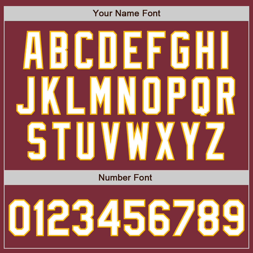Custom Burgundy White-Gold 3 Colors Arm Shapes Authentic Baseball Jersey - Sky-Custom