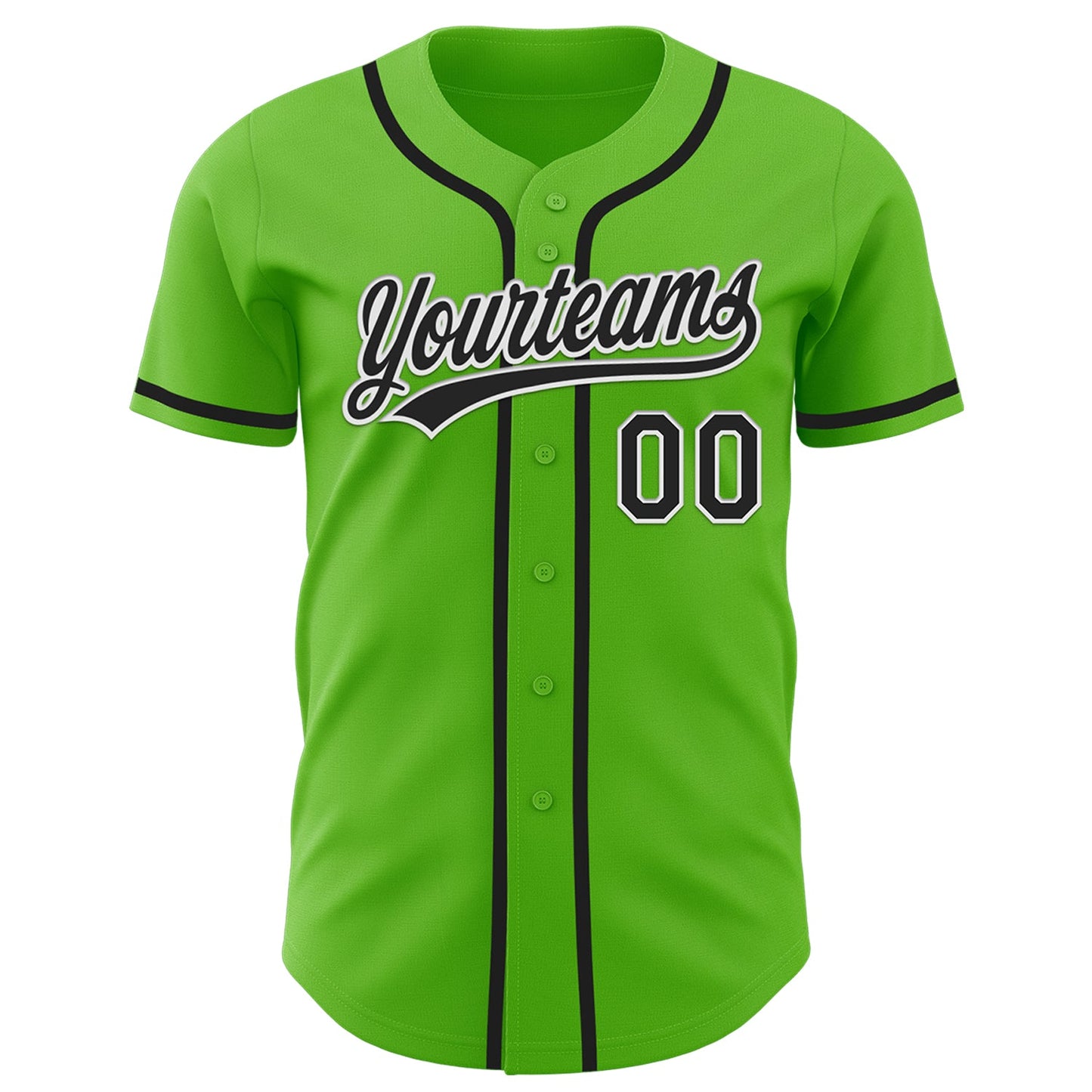 Custom Aurora Green Black-White Authentic Baseball Jersey - Sky-Custom