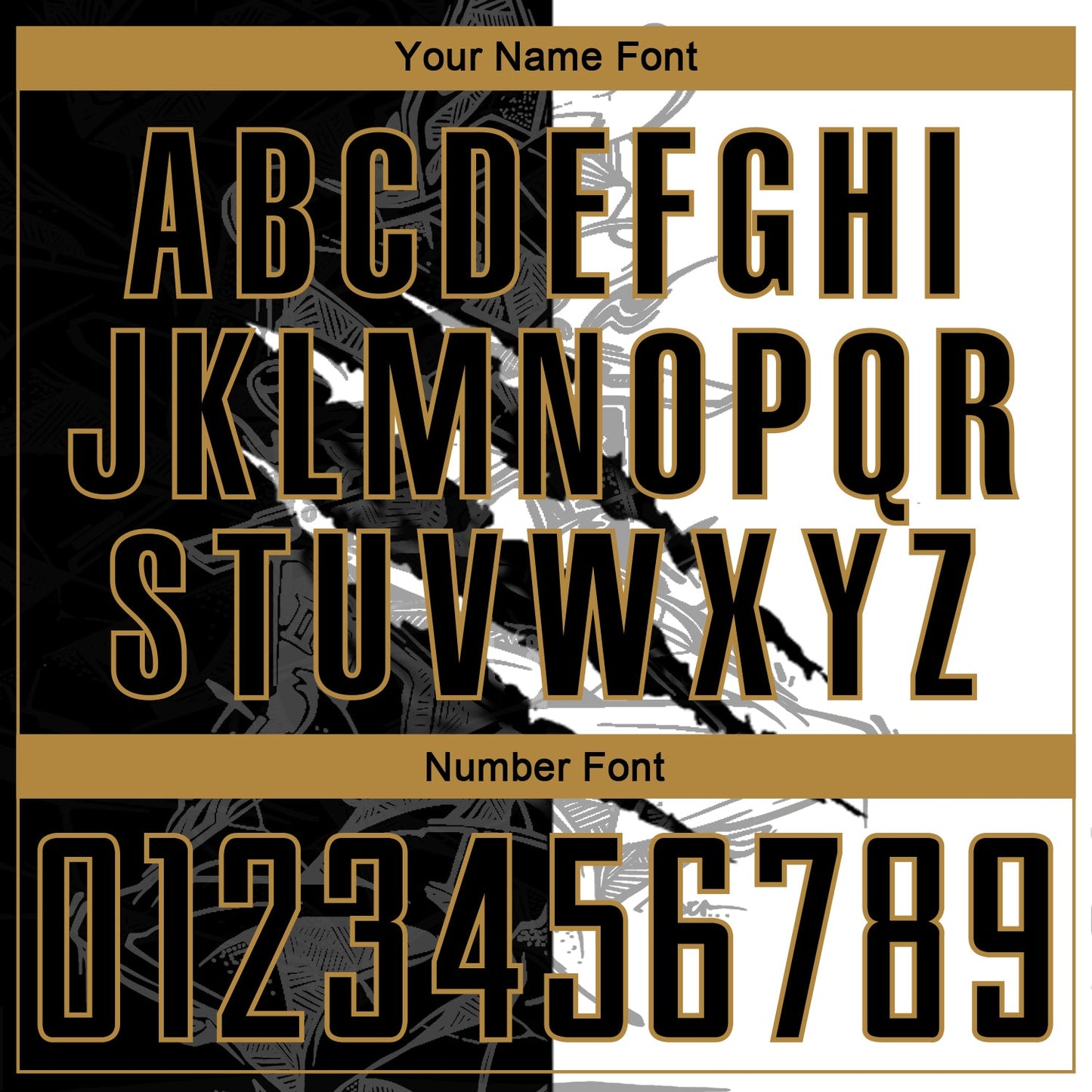 Custom Graffiti Pattern Black-Old Gold Scratch Round Neck Sublimation Basketball Suit Jersey - Sky-Custom