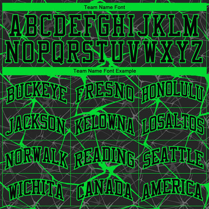 Custom Black Neon Green Round Neck Sublimation Basketball Suit Jersey - Sky-Custom