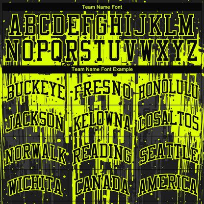 Custom Black Neon Green Round Neck Sublimation Basketball Suit Jersey - Sky-Custom