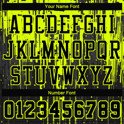 Custom Black Neon Green Round Neck Sublimation Basketball Suit Jersey - Sky-Custom
