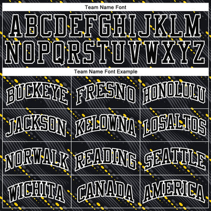 Custom Black Gold-White Round Neck Sublimation Basketball Suit Jersey - Sky-Custom