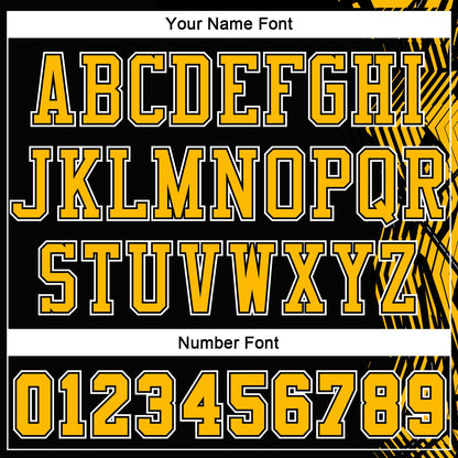 Custom Black Gold-White Round Neck Sublimation Basketball Suit Jersey - Sky-Custom