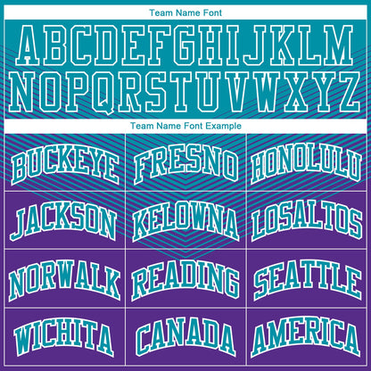 Custom Purple Teal-White Round Neck Sublimation Basketball Suit Jersey - Sky-Custom