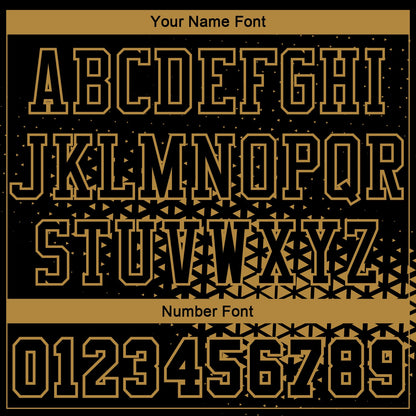 Custom Black Old Gold Round Neck Sublimation Basketball Suit Jersey - Sky-Custom