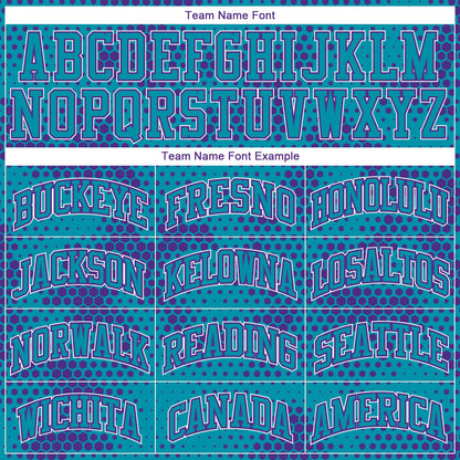 Custom Teal Purple-White Round Neck Sublimation Basketball Suit Jersey - Sky-Custom