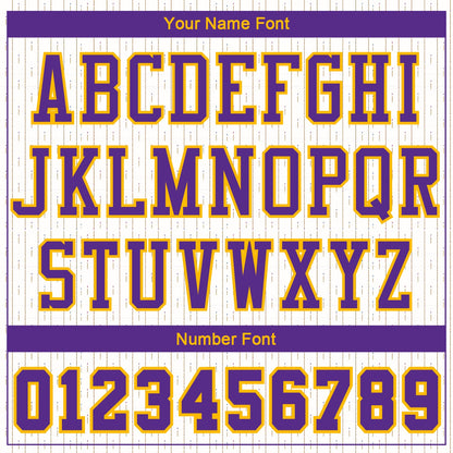 Custom White Purple-Gold Round Neck Sublimation Basketball Suit Jersey - Sky-Custom