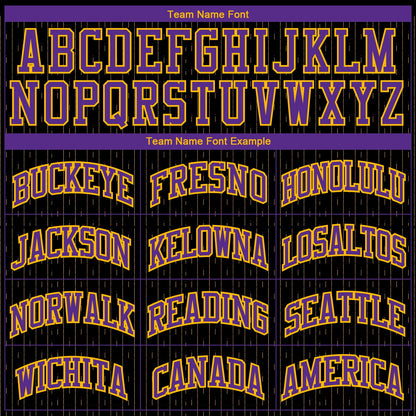 Custom Black Purple-Gold Round Neck Sublimation Basketball Suit Jersey - Sky-Custom