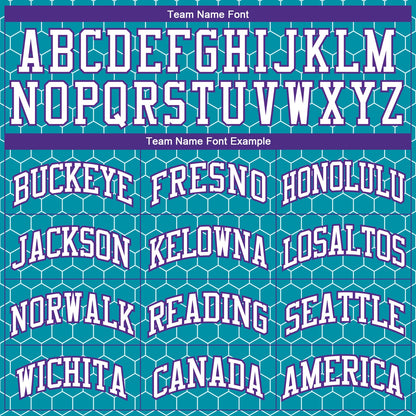 Custom Teal Purple-White Round Neck Sublimation Basketball Suit Jersey - Sky-Custom
