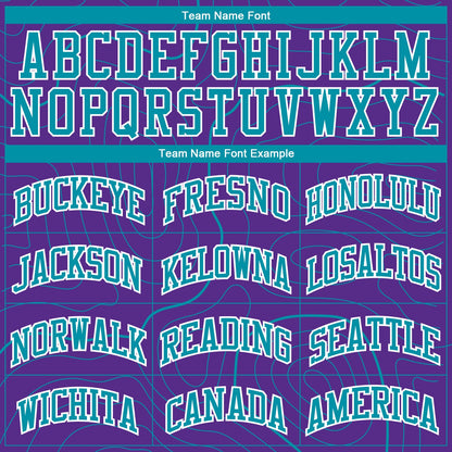 Custom Purple Teal-White Round Neck Sublimation Basketball Suit Jersey - Sky-Custom