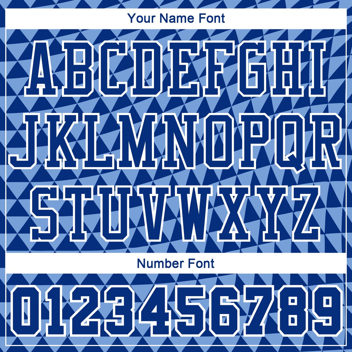 Custom Light Blue Royal-White Triangle Shapes Round Neck Sublimation Basketball Suit Jersey - Sky-Custom
