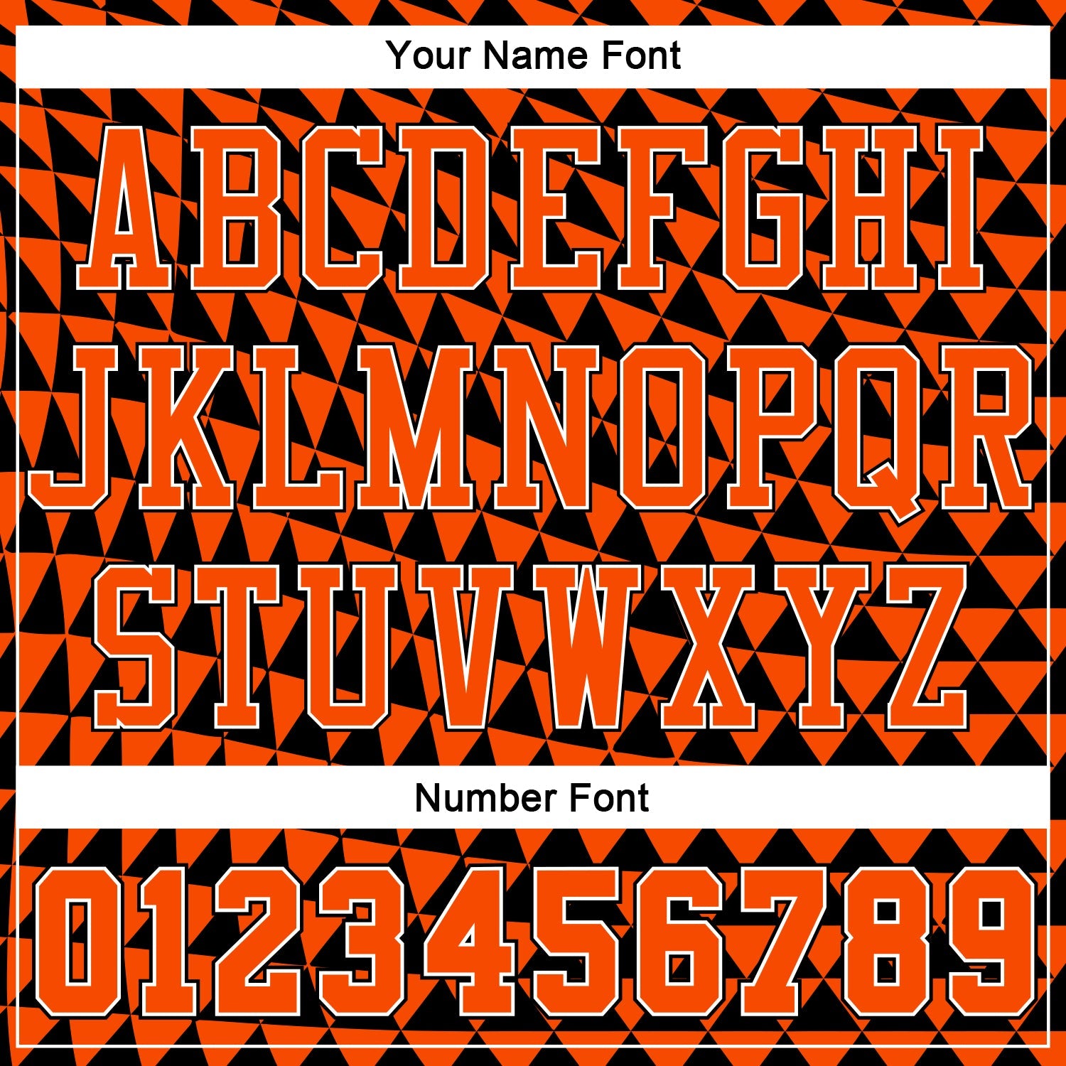 Custom Orange White-Black Triangle Shapes Round Neck Sublimation Basketball Suit Jersey - Sky-Custom
