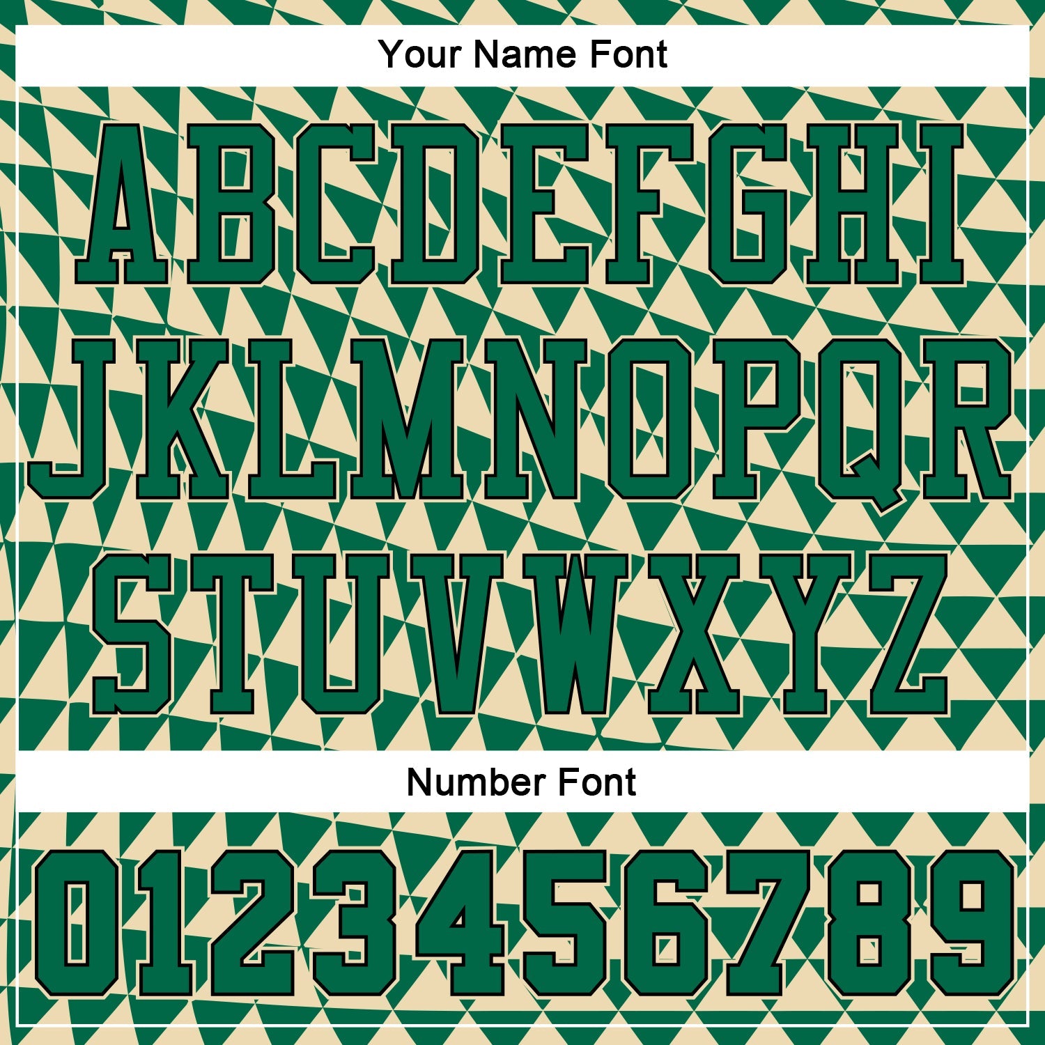 Custom Cream Kelly Green-Black Triangle Shapes Round Neck Sublimation Basketball Suit Jersey - Sky-Custom