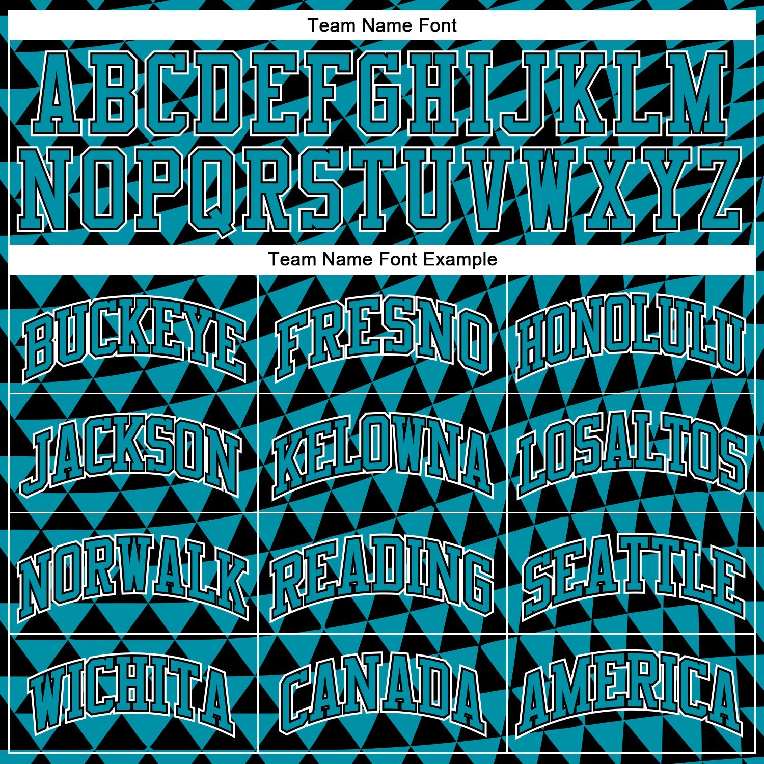 Custom Teal Black-White Triangle Shapes Round Neck Sublimation Basketball Suit Jersey - Sky-Custom
