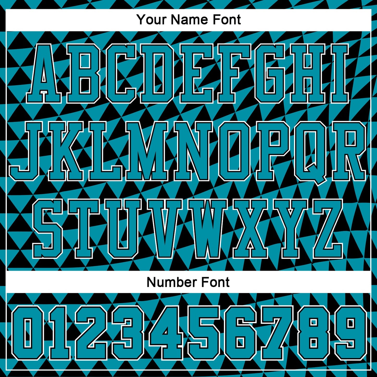 Custom Teal Black-White Triangle Shapes Round Neck Sublimation Basketball Suit Jersey - Sky-Custom