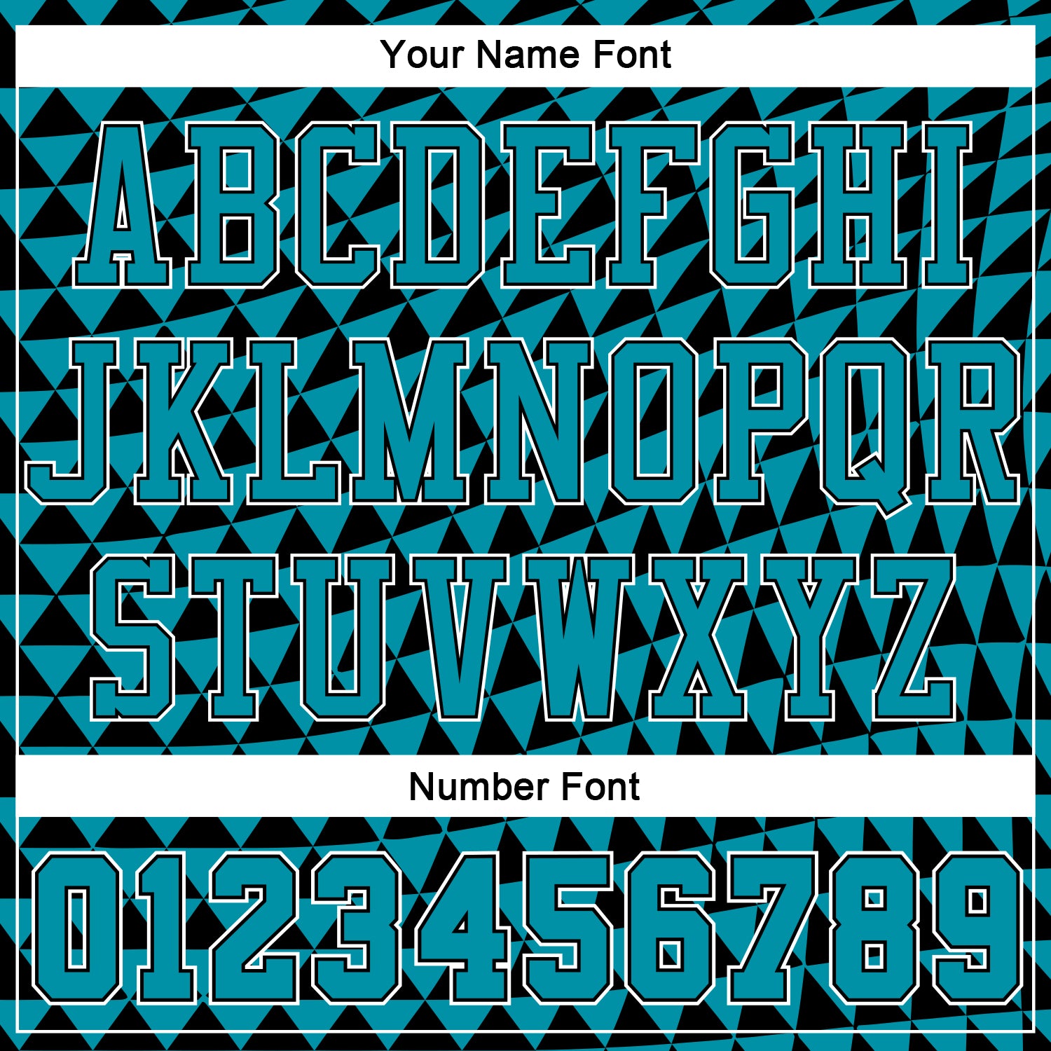 Custom Teal Black-White Triangle Shapes Round Neck Sublimation Basketball Suit Jersey - Sky-Custom