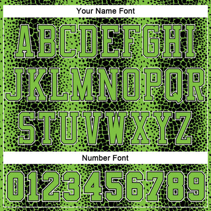 Custom Black Neon Green-White Animal Fur Print Round Neck Sublimation Basketball Suit Jersey - Sky-Custom