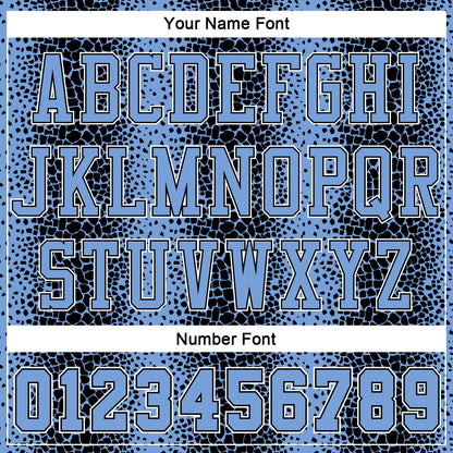 Custom Black Light Blue-White Animal Fur Print Round Neck Sublimation Basketball Suit Jersey - Sky-Custom