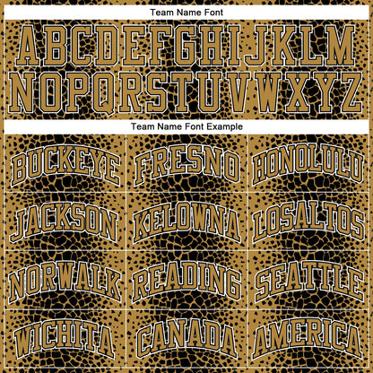 Custom Black Old Gold-White Animal Fur Print Round Neck Sublimation Basketball Suit Jersey - Sky-Custom