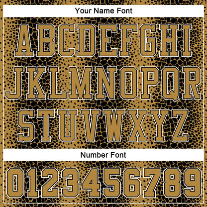 Custom Black Old Gold-White Animal Fur Print Round Neck Sublimation Basketball Suit Jersey - Sky-Custom