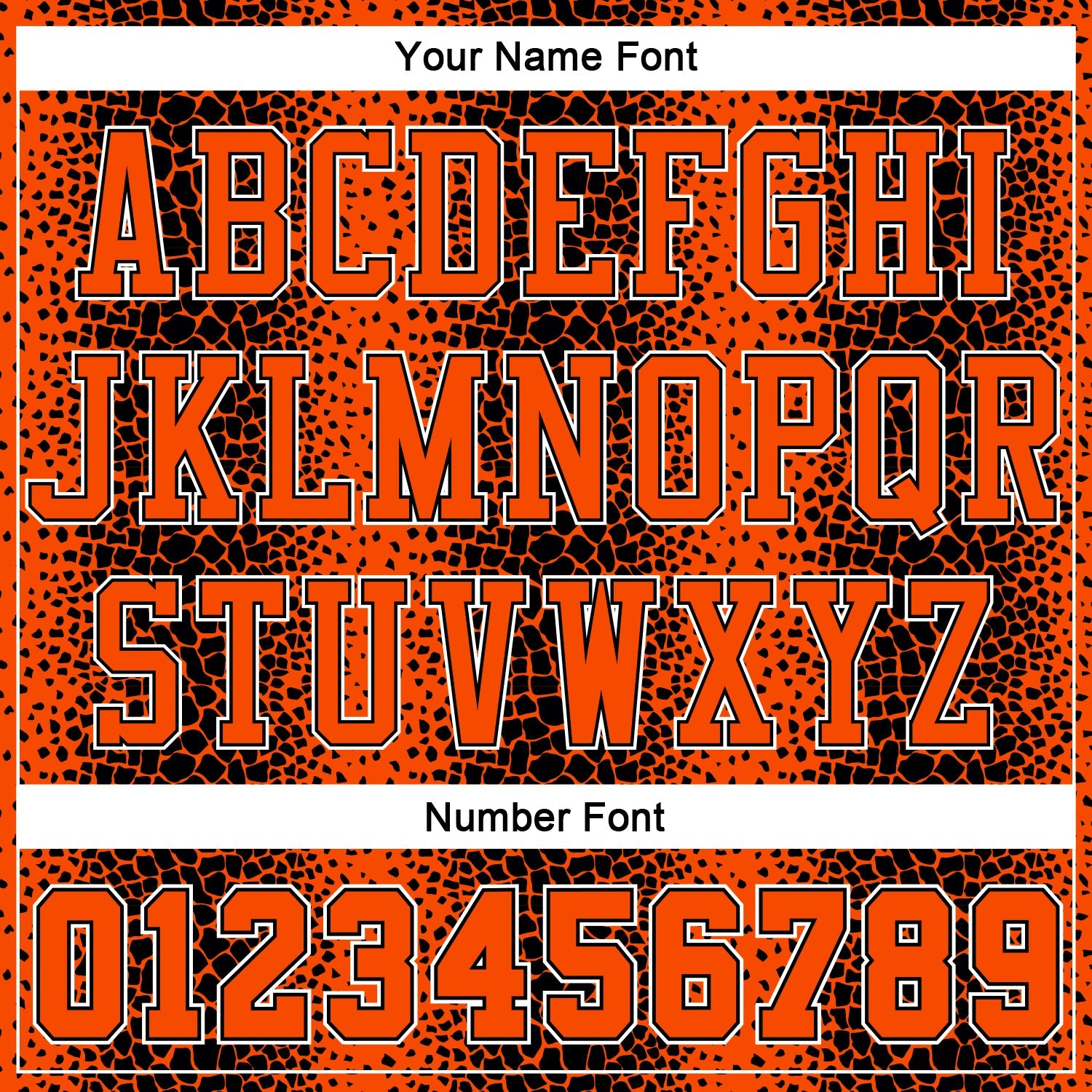 Custom Black Orange-White Animal Fur Print Round Neck Sublimation Basketball Suit Jersey - Sky-Custom