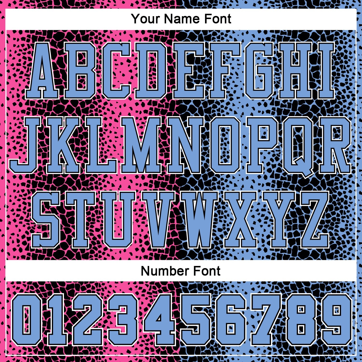 Custom Black Light Blue-Pink Animal Fur Print Round Neck Sublimation Basketball Suit Jersey - Sky-Custom