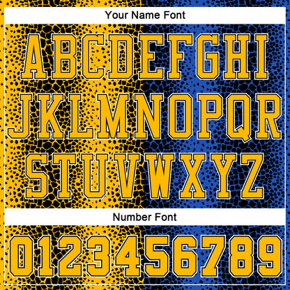 Custom Black Gold-Royal Animal Fur Print Round Neck Sublimation Basketball Suit Jersey - Sky-Custom