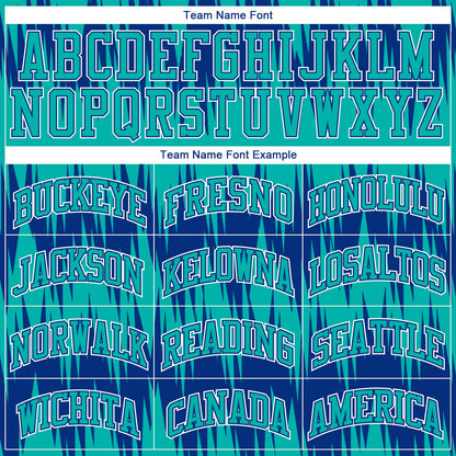 Custom Royal Aqua-White Round Neck Sublimation Basketball Suit Jersey - Sky-Custom