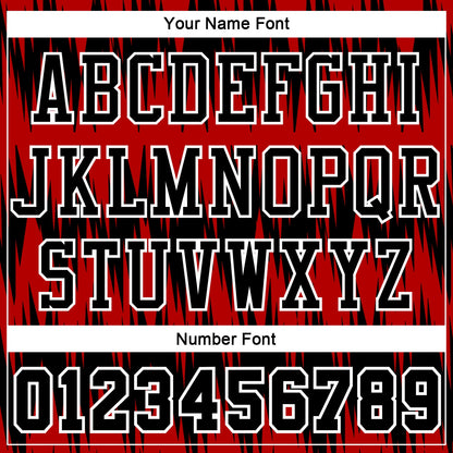 Custom Black Red-White Round Neck Sublimation Basketball Suit Jersey - Sky-Custom