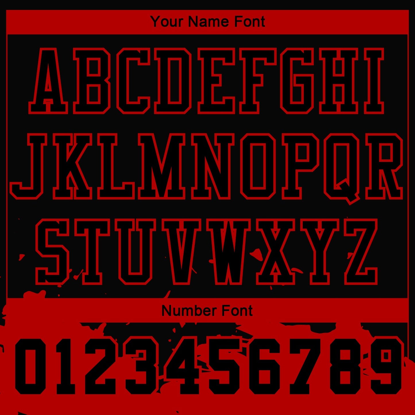 Custom Black Red Color Splash Round Neck Sublimation Basketball Suit Jersey - Sky-Custom