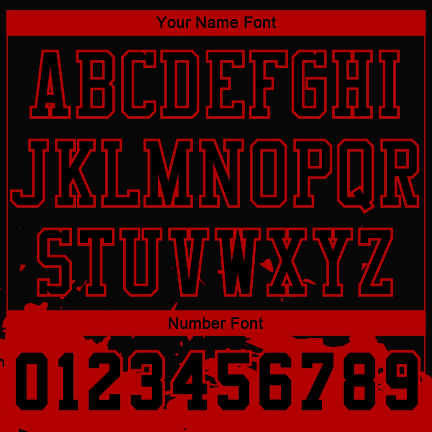Custom Black Red Color Splash Round Neck Sublimation Basketball Suit Jersey - Sky-Custom