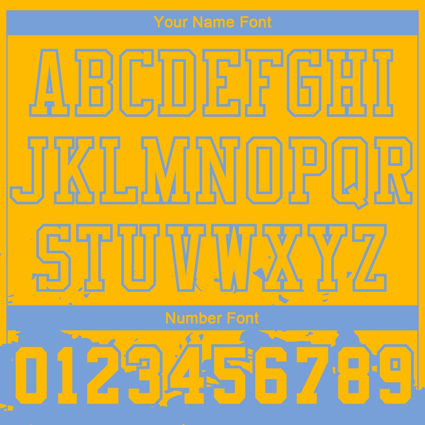 Custom Yellow Light Blue Color Splash Round Neck Sublimation Basketball Suit Jersey - Sky-Custom