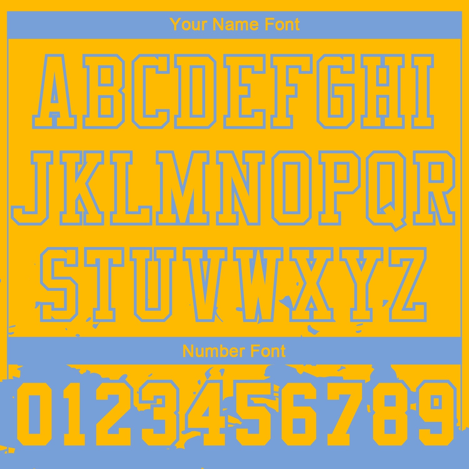 Custom Yellow Light Blue Color Splash Round Neck Sublimation Basketball Suit Jersey - Sky-Custom