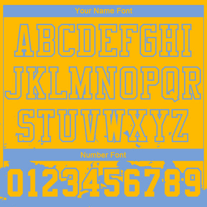 Custom Yellow Light Blue Color Splash Round Neck Sublimation Basketball Suit Jersey - Sky-Custom